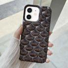 For iPhone 12 3D Scale Style TPU Phone Case(Black) - 1