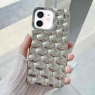 For iPhone 12 3D Scale Style TPU Phone Case(Silver) - 1