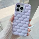 For iPhone 15 3D Scale Style TPU Phone Case(Light Purple) - 1