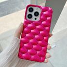 For iPhone 15 3D Scale Style TPU Phone Case(Rose Red) - 1