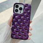 For iPhone 15 3D Scale Style TPU Phone Case(Deep Purple) - 1