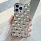 For iPhone 15 Pro 3D Scale Style TPU Phone Case(Silver) - 1