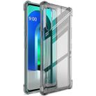 For LG Velvet IMAK Full Coverage Shockproof TPU Protective Case(Transparent Black) - 1