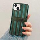 For iPhone 14 Plus Glitter Powder Door Frame TPU Phone Case(Green) - 1