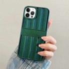 For iPhone 14 Pro Glitter Powder Door Frame TPU Phone Case(Green) - 1