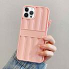 For iPhone 14 Pro Glitter Powder Door Frame TPU Phone Case(Pink) - 1