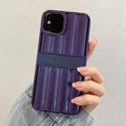 For iPhone X / XS Glitter Powder Door Frame TPU Phone Case(Deep Purple) - 1