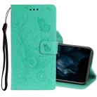 For Huawei Y7P / P40 lite E Pressed Printing Butterfly Pattern Horizontal Flip Leather Case with Holder & Card Slots(Green) - 1