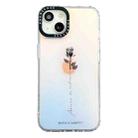 For iPhone 14 Plus Double-sided Film Print Rose Phone Case(Gradient) - 1