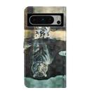 For Google Pixel 8 3D Painting Pattern Flip Leather Phone Case(Cat Tiger) - 3