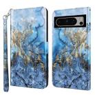 For Google Pixel 8 3D Painting Pattern Flip Leather Phone Case(Milky Way) - 1