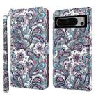 For Google Pixel 8 3D Painting Pattern Flip Leather Phone Case(Swirl Pattern) - 1