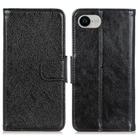 For iPhone 16e Nappa Texture Leather Case(Black) - 1