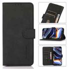 For iPhone 16 Plus KHAZNEH Matte Texture Leather Phone Case(Black) - 1