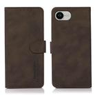 For iPhone 16e KHAZNEH Matte Texture Leather Phone Case(Brown) - 1