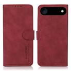 For iPhone 17 Air KHAZNEH Matte Texture Leather Phone Case(Red) - 1