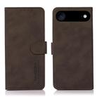 For iPhone 17 Air KHAZNEH Matte Texture Leather Phone Case(Brown) - 1