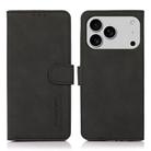 For iPhone 17 Pro Max KHAZNEH Matte Texture Leather Phone Case(Black) - 1