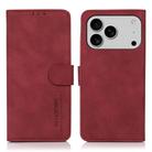 For iPhone 17 Pro Max KHAZNEH Matte Texture Leather Phone Case(Red) - 1