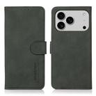 For iPhone 17 Pro Max KHAZNEH Matte Texture Leather Phone Case(Green) - 1