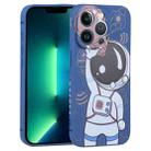 For iPhone 13 Pro Spaceman Binoculars Phone Case(Blue and Brown) - 1