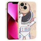 For iPhone 13 Spaceman Binoculars Phone Case(Beige) - 1