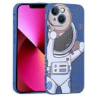 For iPhone 13 Spaceman Binoculars Phone Case(Blue and Beige) - 1