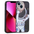 For iPhone 13 Spaceman Binoculars Phone Case(Black and Beige) - 1