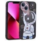 For iPhone 13 Spaceman Binoculars Phone Case(Black and Brown) - 1