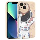 For iPhone 13 mini Spaceman Binoculars Phone Case(Beige) - 1