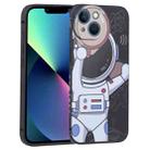 For iPhone 13 mini Spaceman Binoculars Phone Case(Black and Beige) - 1
