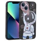 For iPhone 13 mini Spaceman Binoculars Phone Case(Black and Brown) - 1