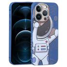 For iPhone 12 Pro Max Spaceman Binoculars Phone Case(Blue and Beige) - 1