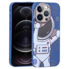 For iPhone 12 Pro Spaceman Binoculars Phone Case(Blue and Beige) - 1