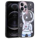 For iPhone 12 Pro Spaceman Binoculars Phone Case(Black and Brown) - 1