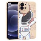 For iPhone 12 mini Spaceman Binoculars Phone Case(Beige) - 1