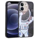 For iPhone 12 mini Spaceman Binoculars Phone Case(Black and Beige) - 1