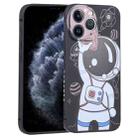 For iPhone 11 Pro Max Spaceman Binoculars Phone Case(Black and Brown) - 1