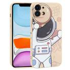 For iPhone 11 Spaceman Binoculars Phone Case(Beige) - 1