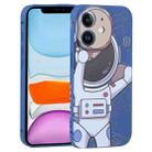 For iPhone 11 Spaceman Binoculars Phone Case(Blue and Beige) - 1