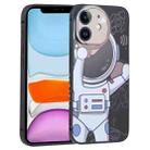 For iPhone 11 Spaceman Binoculars Phone Case(Black and Beige) - 1