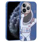 For iPhone 11 Pro Spaceman Binoculars Phone Case(Blue and Beige) - 1