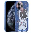 For iPhone 11 Pro Spaceman Binoculars Phone Case(Blue and Brown) - 1