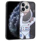 For iPhone 11 Pro Spaceman Binoculars Phone Case(Black and Beige) - 1