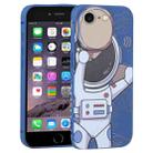 For iPhone SE 2022 / SE 2020 / 8 / 7 Spaceman Binoculars Phone Case(Blue and Beige) - 1