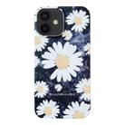 For iPhone 12 Frosted Daisy Film Phone Case(White Flower) - 1