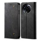 For Realme 11 5G Global / 11x Denim Texture Flip Leather Phone Case(Black) - 1