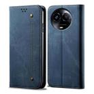 For Realme 11 5G Global / 11x Denim Texture Flip Leather Phone Case(Blue) - 1