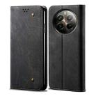 For Realme 12 Pro / 12 Pro+ Denim Texture Flip Leather Phone Case(Black) - 1