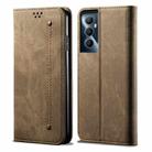 For Realme C65 4G Denim Texture Flip Leather Phone Case(Khaki) - 1